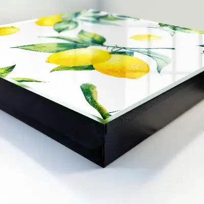 Affiche illustrée feuilles de citronnier à l'aquarelle