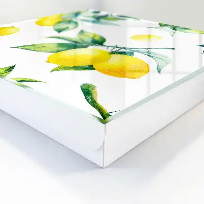Affiche illustrée feuilles de citronnier à l'aquarelle