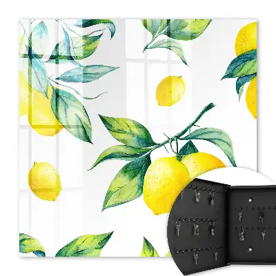 Affiche illustrée feuilles de citronnier à l'aquarelle