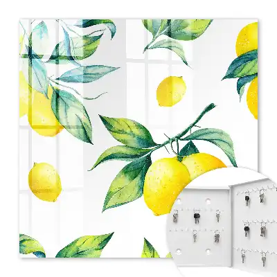 Affiche illustrée feuilles de citronnier à l'aquarelle