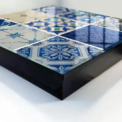 Carreaux d'azulejos aux motifs bleus