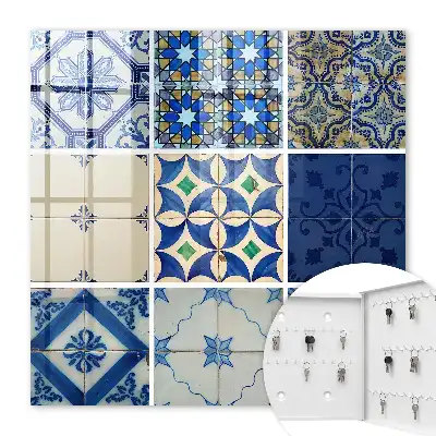 Carreaux d'azulejos aux motifs bleus