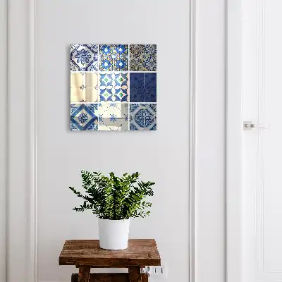 Carreaux d'azulejos aux motifs bleus