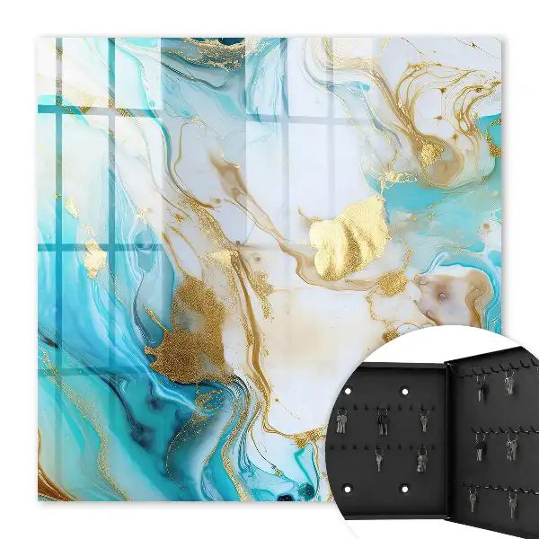 Motifs turquoise dans une composition dynamique