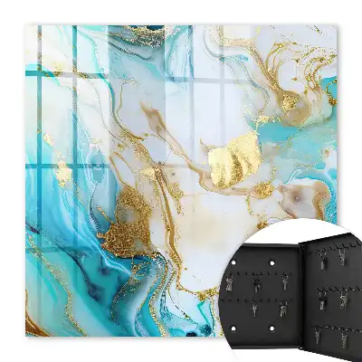 Motifs turquoise dans une composition dynamique