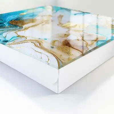 Motifs turquoise dans une composition dynamique