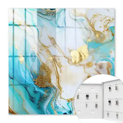 Motifs turquoise dans une composition dynamique