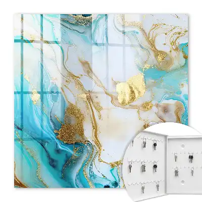 Motifs turquoise dans une composition dynamique
