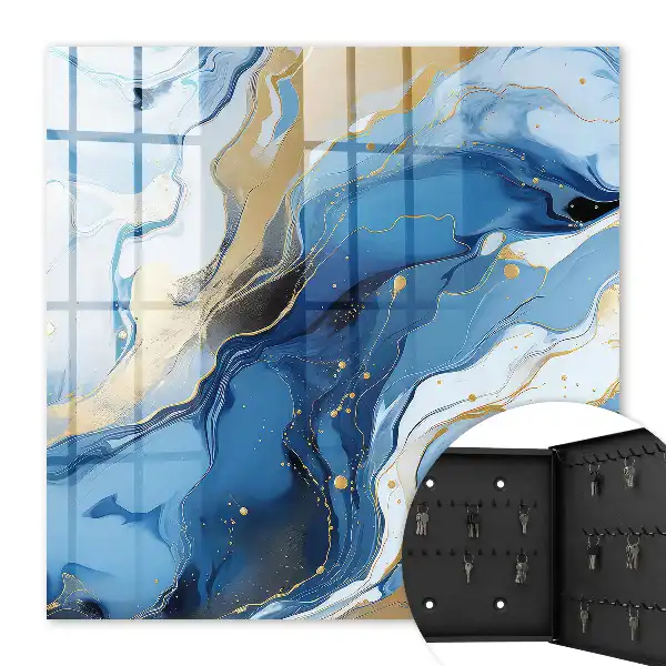 Abstraction tourbillonnante colorée bleue et jaune
