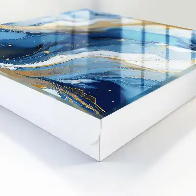 Abstraction tourbillonnante colorée bleue et jaune