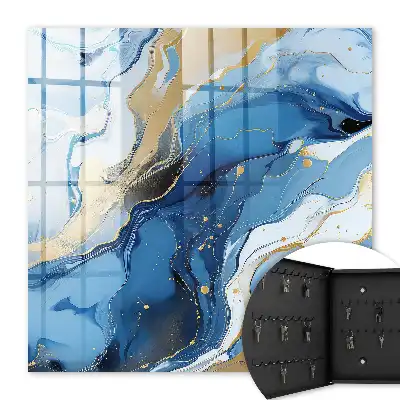Abstraction tourbillonnante colorée bleue et jaune