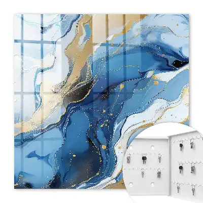 Abstraction tourbillonnante colorée bleue et jaune
