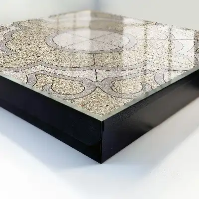 Mosaïque élégante grise et beige