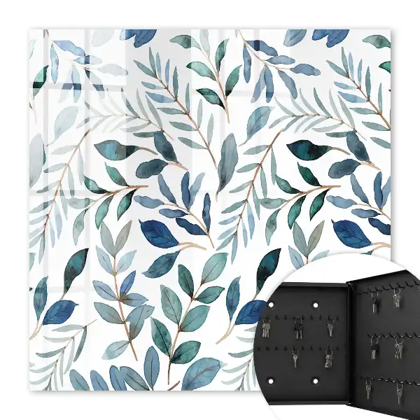Aquarelles de plantes sur fond blanc