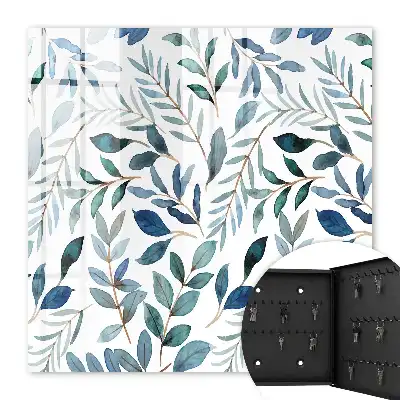 Aquarelles de plantes sur fond blanc