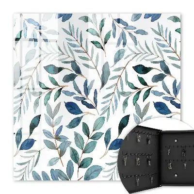 Aquarelles de plantes sur fond blanc