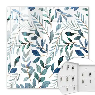 Aquarelles de plantes sur fond blanc
