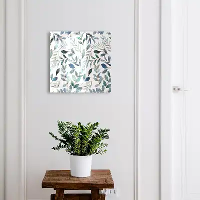 Aquarelles de plantes sur fond blanc