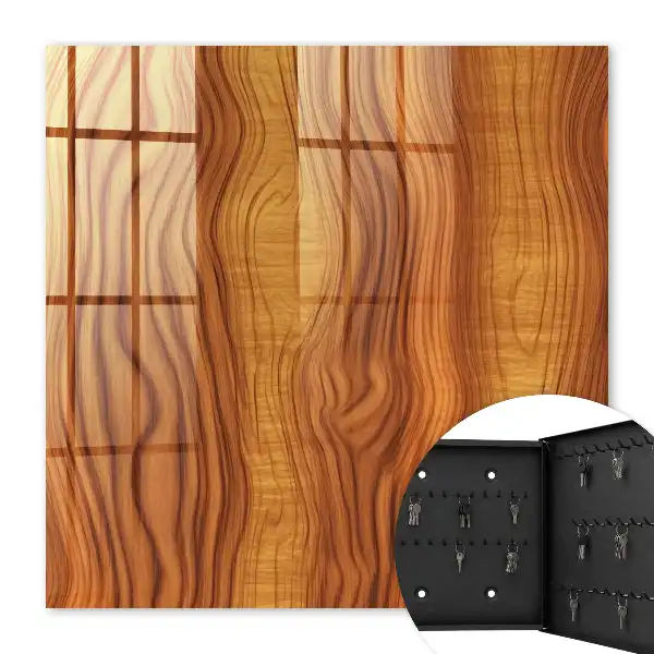 Décoration murale vagues de bois dans les tons bruns