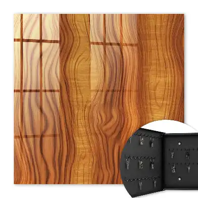 Décoration murale vagues de bois dans les tons bruns