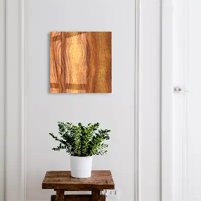 Décoration murale vagues de bois dans les tons bruns
