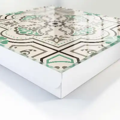 Décoration murale géométrique avec accents végétaux