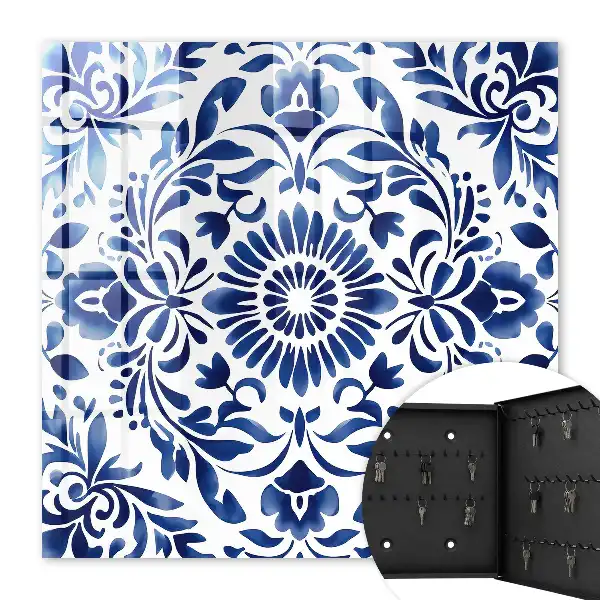 Ornement floral sur fond blanc