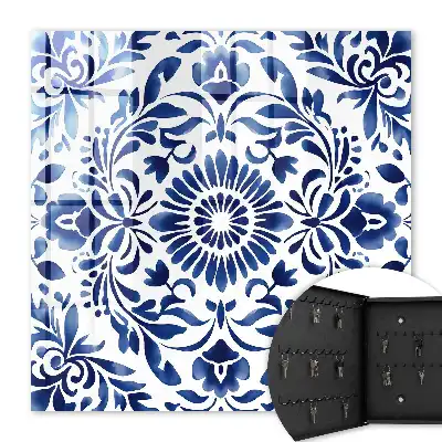 Ornement floral sur fond blanc