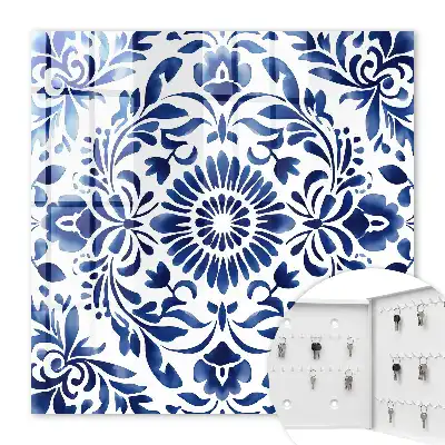 Ornement floral sur fond blanc