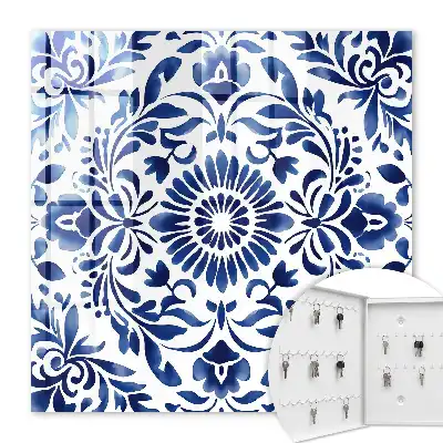 Ornement floral sur fond blanc