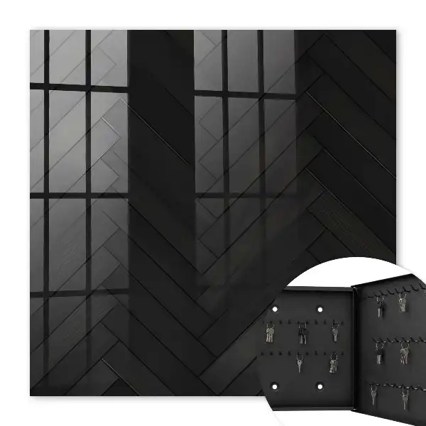 Revêtement en bois sombre à motif chevrons