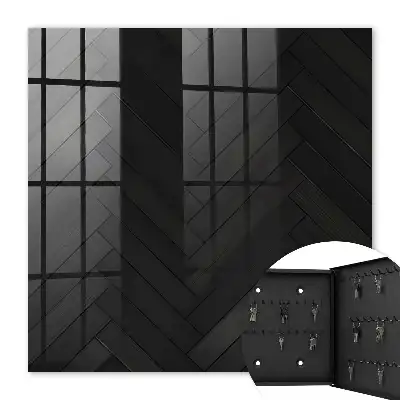 Revêtement en bois sombre à motif chevrons