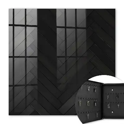 Revêtement en bois sombre à motif chevrons