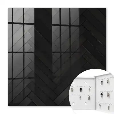 Revêtement en bois sombre à motif chevrons