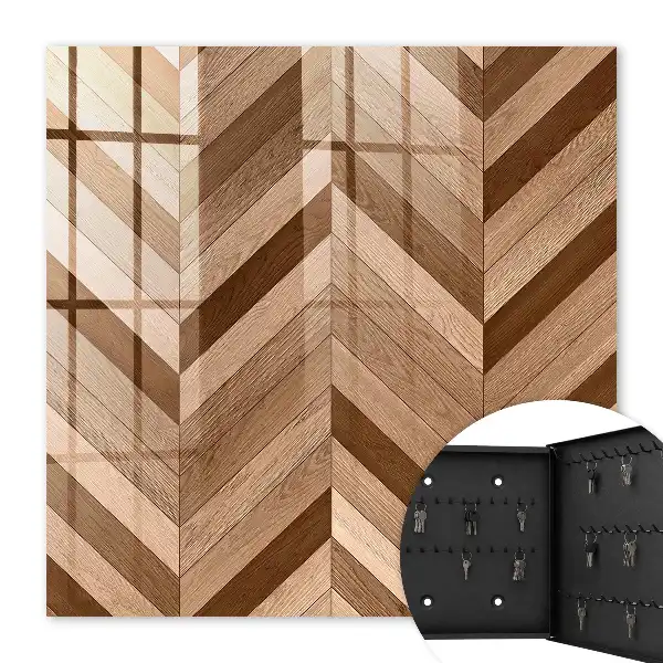 Décoration murale en bois motif chevron
