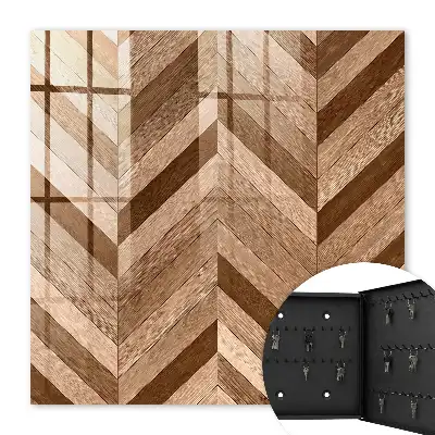 Décoration murale en bois motif chevron