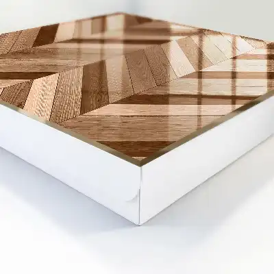 Décoration murale en bois motif chevron