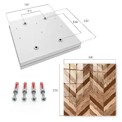 Décoration murale en bois motif chevron