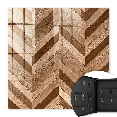 Décoration murale en bois motif chevron