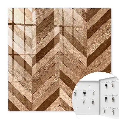 Décoration murale en bois motif chevron