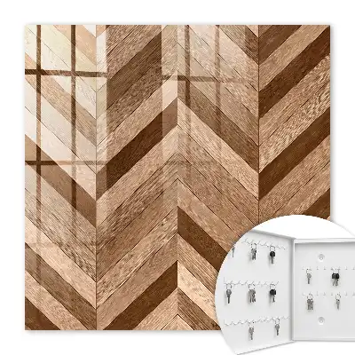 Décoration murale en bois motif chevron