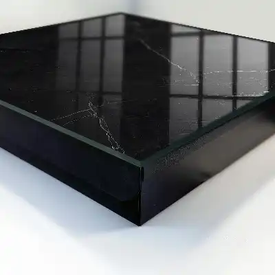 Marbre noir veiné de blanc
