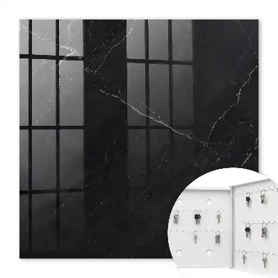 Marbre noir veiné de blanc