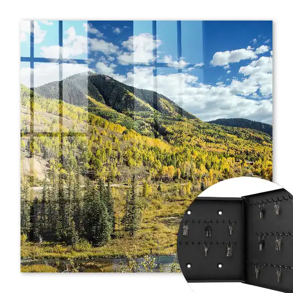 Paysage d'automne sous un ciel bleu