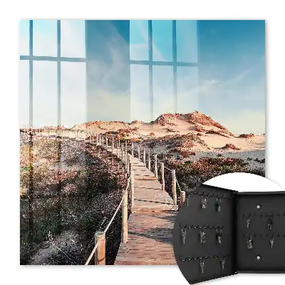 Chemin des dunes, ciel bleu