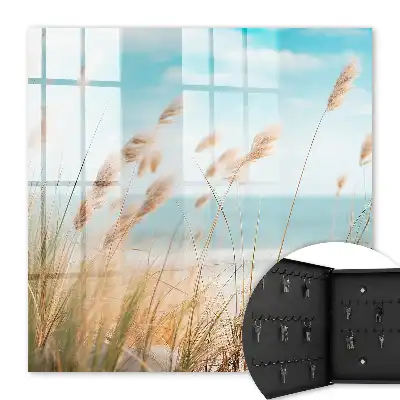 Plage d'été avec herbes marines