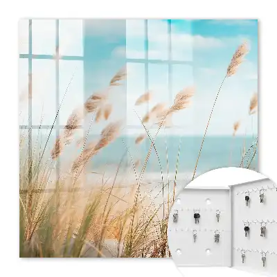 Plage d'été avec herbes marines