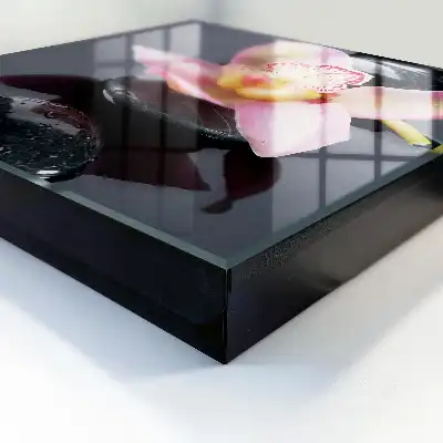 Orchidée pierres noires