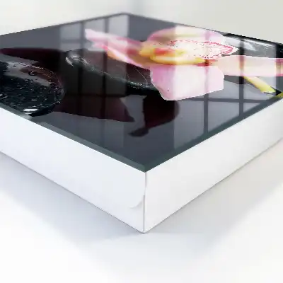 Orchidée pierres noires
