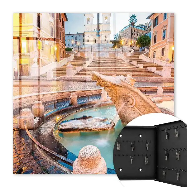 Élégance urbaine avec fontaine et escalier